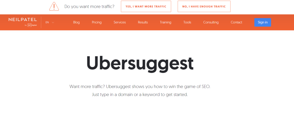 Ubersuggest